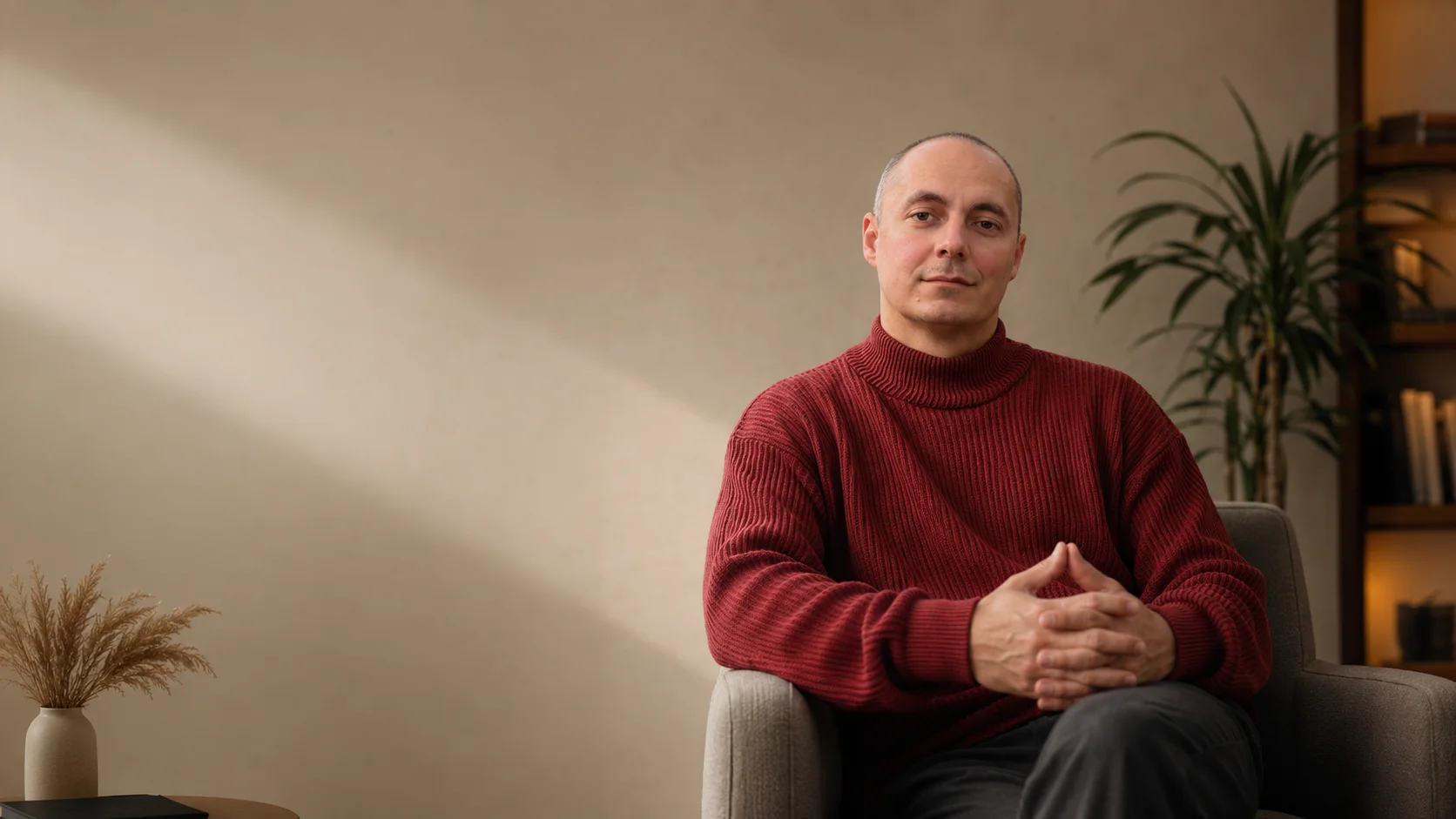 Константин Ольшевский в кабинете